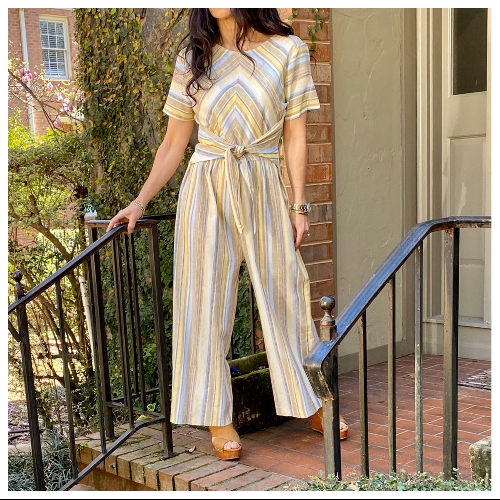 ✨LAST ONE✨Gorgeous multi striped cropped jumpsuit - Picture 4 of 6